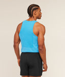Vital Tank slim fit White/Brand Blue - Unmatched Kicks - GYMSHARK