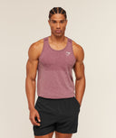 Vital Tank slim fit White/Port - Unmatched Kicks - GYMSHARK