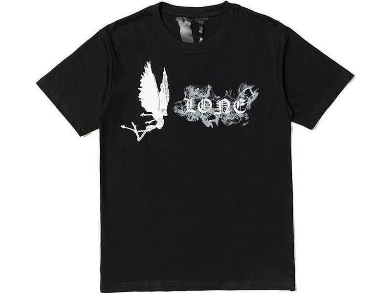 Vlone Pop Smoke Angel Tshirt Black