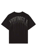 W428 - Drip Oversized Tee Black Wash - Unmatched Kicks - YOUNG LA