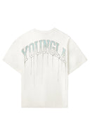 W428 - Drip Oversized Tee Coconut Milk - Unmatched Kicks - YOUNG LA