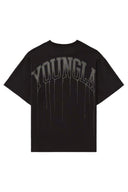 W428 - Drip Oversized Tee Black Wash