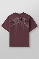 W428 - Drip Oversized Tee Grape Wash