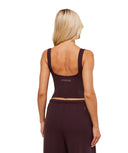 Waffle Cropped Tank Cherry Purple - Unmatched Kicks - GYMSHARK