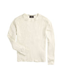 Waffle - Knit Crewneck Paper White - Unmatched Kicks - ralph lauren