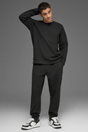 Waffle Lounge Long Sleeve Crew - Black - Unmatched Kicks - ALO