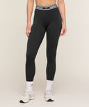 Waistband Logo Leggings regular Black - Unmatched Kicks - GYMSHARK