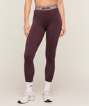 Waistband Logo Leggings regular Cherry Purple - Unmatched Kicks - GYMSHARK