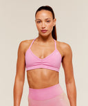 Washed Minimal Sports Bra light support Focus Pink/Wash - Unmatched Kicks-GYMSHARK