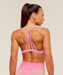 Washed Minimal Sports Bra light support Focus Pink/Wash - Unmatched Kicks-GYMSHARK