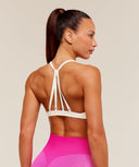 Washed Minimal Sports Bra light support Soft White/Wash - Unmatched Kicks-GYMSHARK
