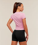 Washed Pastel Baby Tee Pop Focus Pink/Wash - Unmatched Kicks-GYMSHARK