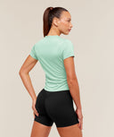 Washed Pastel Baby Tee Pop Turquoise/Wash - Unmatched Kicks-GYMSHARK