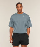 Washed Pastels T-Shirt oversized fit Stealth Blue/Wash - Unmatched Kicks-GYMSHARK
