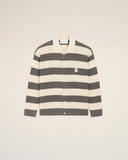 White And Brown Cotton Ami De Coeur Cardigan - Unmatched Kicks - Ami Paris
