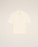White Cotton Ami De Coeur Knitted Patch Polo - Unmatched Kicks - Ami Paris
