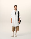White Cotton Ami De Coeur Wide Shirt Dress - Unmatched Kicks - Ami Paris