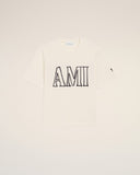 White Cotton Ami Paris Print T-shirt - Unmatched Kicks - Ami Paris
