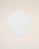 White Cotton Boxy Embroidered Ami De Coeur - Unmatched Kicks - Ami Paris