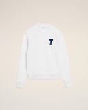 White Cotton Knitted Ami De Coeur Sweatshirt - Unmatched Kicks - Ami Paris