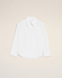 White Cotton Sharp Collar Ami De Coeur Wide Shirt - Unmatched Kicks - Ami Paris