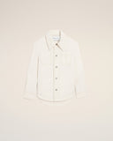 White Cotton Worker Buttoned Jacket - Unmatched Kicks - Ami Paris