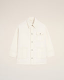 White Cotton Worker Jacket - Unmatched Kicks - Ami Paris