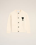 White Wool Ami De Coeur Cardigan - Unmatched Kicks - Ami Paris