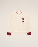 White Wool Ami De Coeur Crewneck Sweater - Unmatched Kicks - Ami Paris