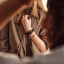 Whoop 5.0 Leatherluxe Tapered Black with Titanium Band (12 Month Peak Subscription Included) - Unmatched Kicks - whoop