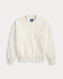 Wimbledon Collared Sweatshirt Deckwash White - Unmatched Kicks-ralph lauren