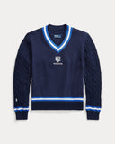 Wimbledon Hybrid Sweatshirt Refined Navy - Unmatched Kicks-ralph lauren