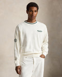 Wimbledon Vintage Fit Sweatshirt Deckwash White - Unmatched Kicks-ralph lauren