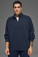 Wool Cashmere New Class 1/4 Zip Pullover Navy - Unmatched Kicks-ALO