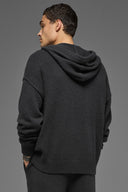 Wool Cashmere New Class Full Zip Hoodie Black - Unmatched Kicks-ALO