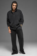 Wool Cashmere New Class Full Zip Hoodie Black - Unmatched Kicks-ALO