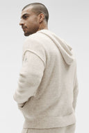 Wool Cashmere New Class Full Zip Hoodie Oatmeal Heather - Unmatched Kicks-ALO