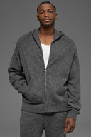 Wool Cashmere New Class Full Zip Hoodie Platinum Grey - Unmatched Kicks-ALO