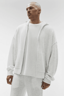 Wool Cashmere New Class Full Zip Hoodie White Heather - Unmatched Kicks-ALO