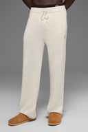 Wool Cashmere New Class Sweatpant Bone Heather - Unmatched Kicks-ALO