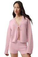 Wool Cashmere New Class Tie Cardigan - Vintage Pink - Unmatched Kicks - ALO