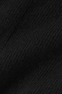 Wool Cashmere Ribbed Noble Full Zip Hoodie Black - Unmatched Kicks-ALO