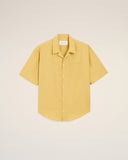 Yellow Cotton Short Sleeve Camp Collar Boxy Shirt - Unmatched Kicks - Ami Paris