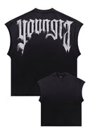 YOUNG LA 3056 - Drop Shoulder Cut - Offs Black Wash - Unmatched Kicks - YOUNG LA