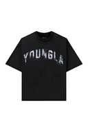 YOUNG LA 4146 - Scuffed Cloud Tees Black Wash - Unmatched Kicks - YOUNG LA